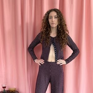 LESET Classic Crew Cardigan size S